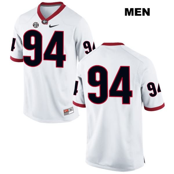 Georgia Bulldogs Men's Michael Barnett #94 NCAA No Name Authentic White Nike Stitched College Football Jersey WNG0056VV